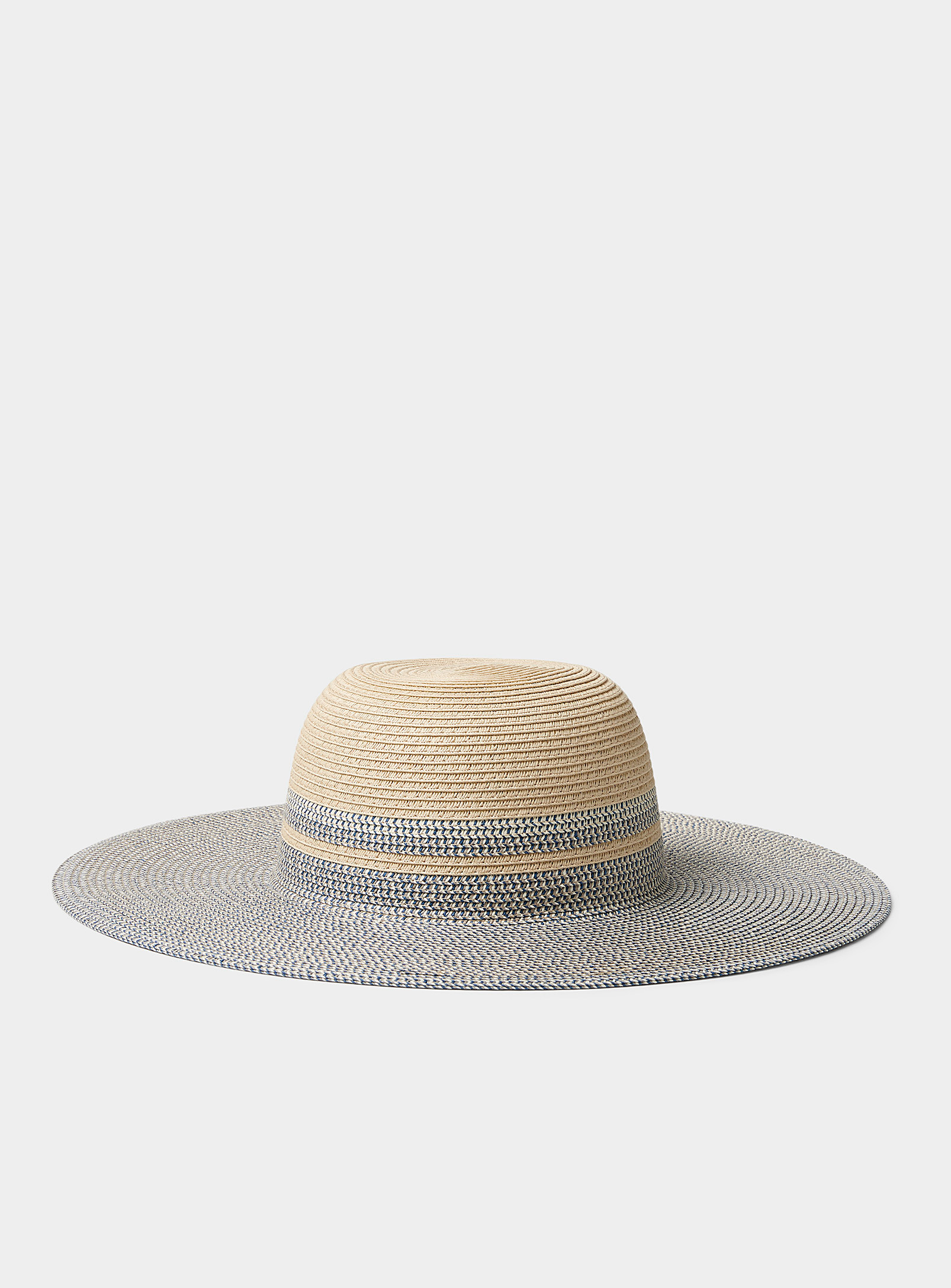 Canadian Hat Two-tone Straw Wide-brimmed Hat In Neutral