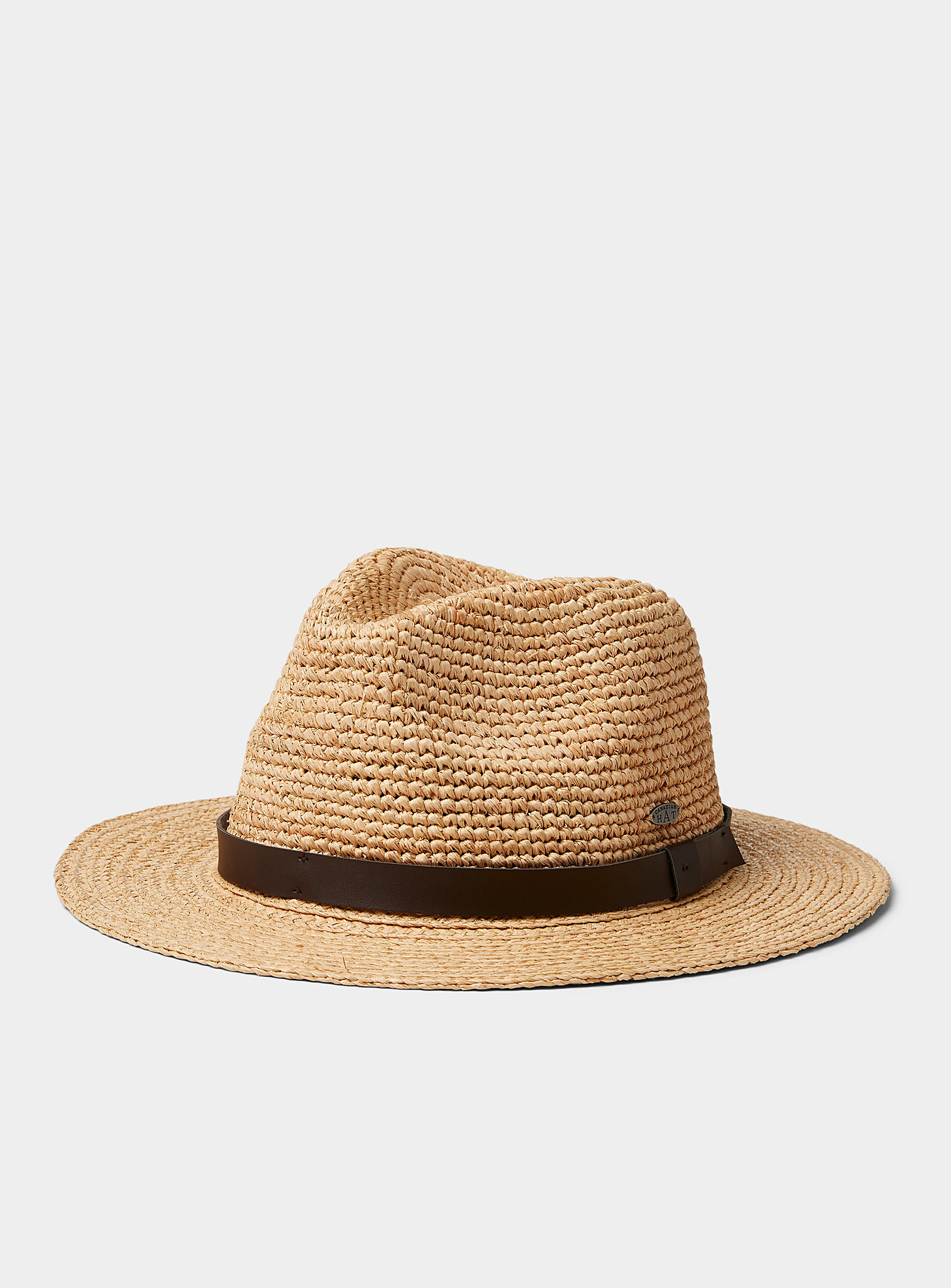 Canadian Hat Cary Pure Raffia Fedora In Neutral