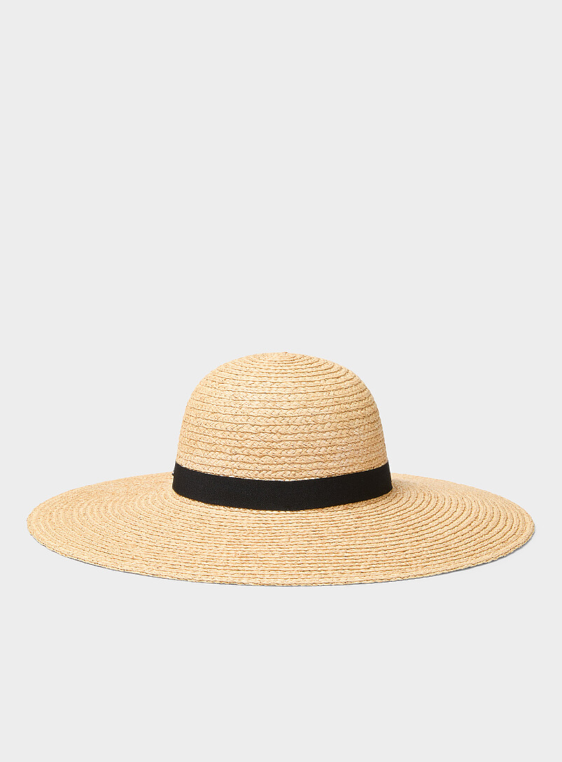 Ribbon And Bow Raffia Hat