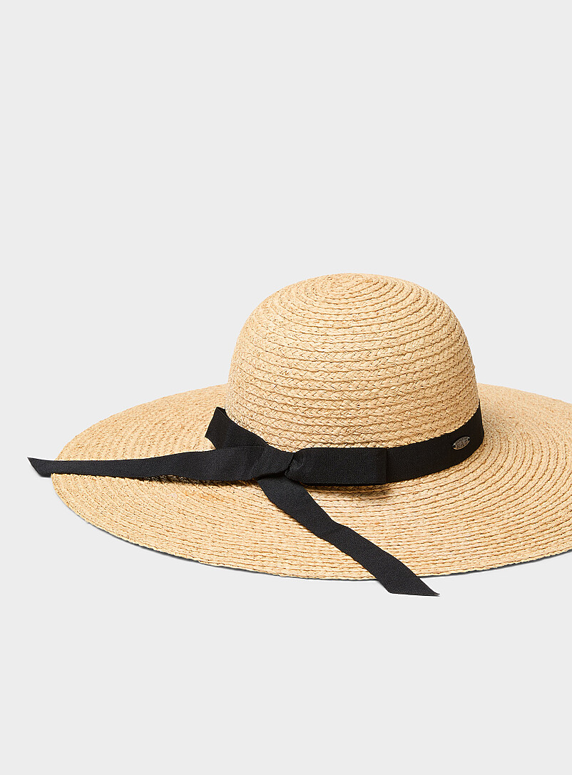 Ribbon and bow raffia hat product image 2