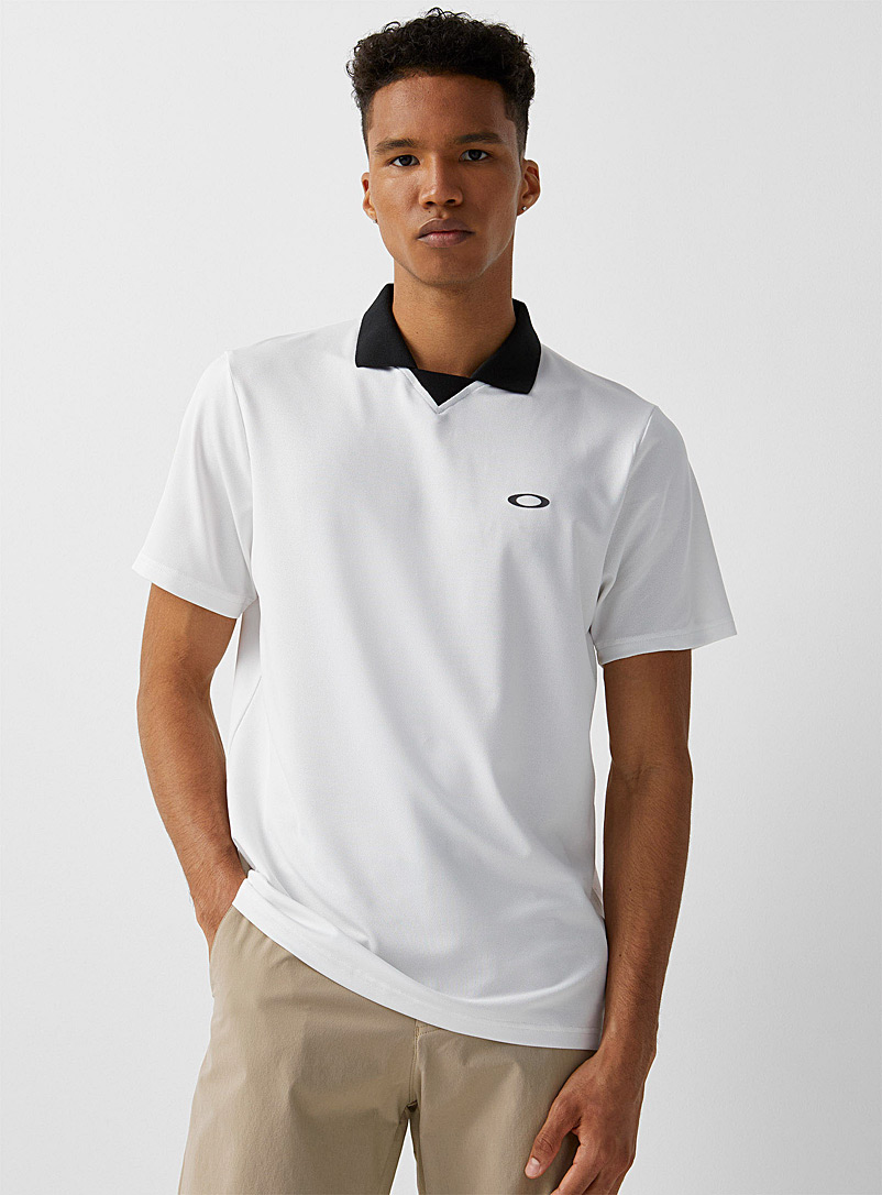 Oakley: Le polo façon t-shirt jersey piqué Blanc pour homme