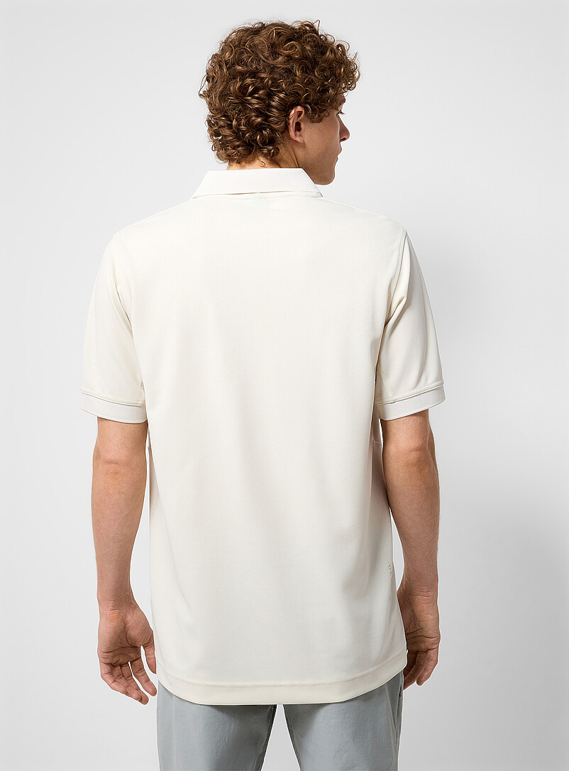 Oakley: Le polo de golf col Johnny Vardon &Eacute;cru - Lin pour homme