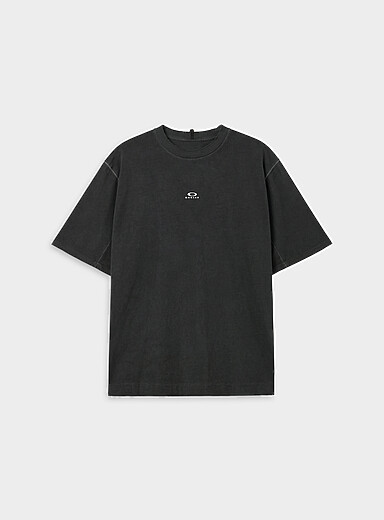 Oakley: Le t-shirt d&eacute;lav&eacute; bords us&eacute;s Noir pour homme