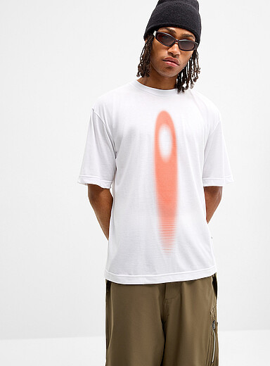 Oakley White Ellipse Sun graphic T-shirt <b>Oversized fit</b> for men