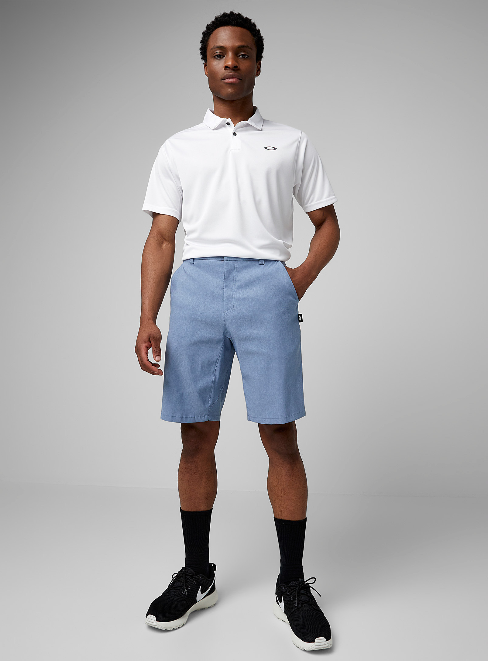 Oakley Terrain Stretch Nylon Golf Short In Baby Blue