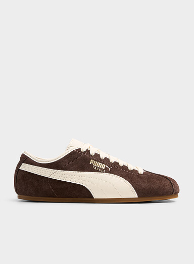 Le sneaker Tackle chocolat et cr&egrave;me Homme
