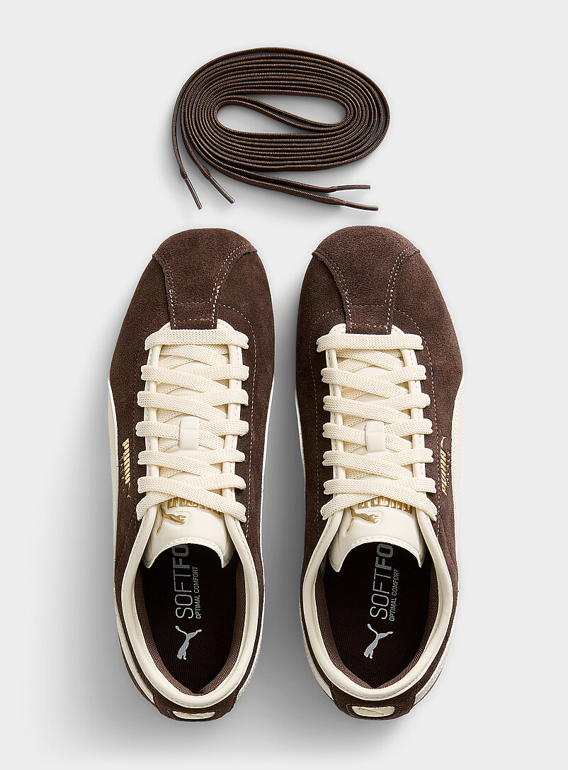 Puma Brown Tackle chocolate and cream sneakers Men for men
