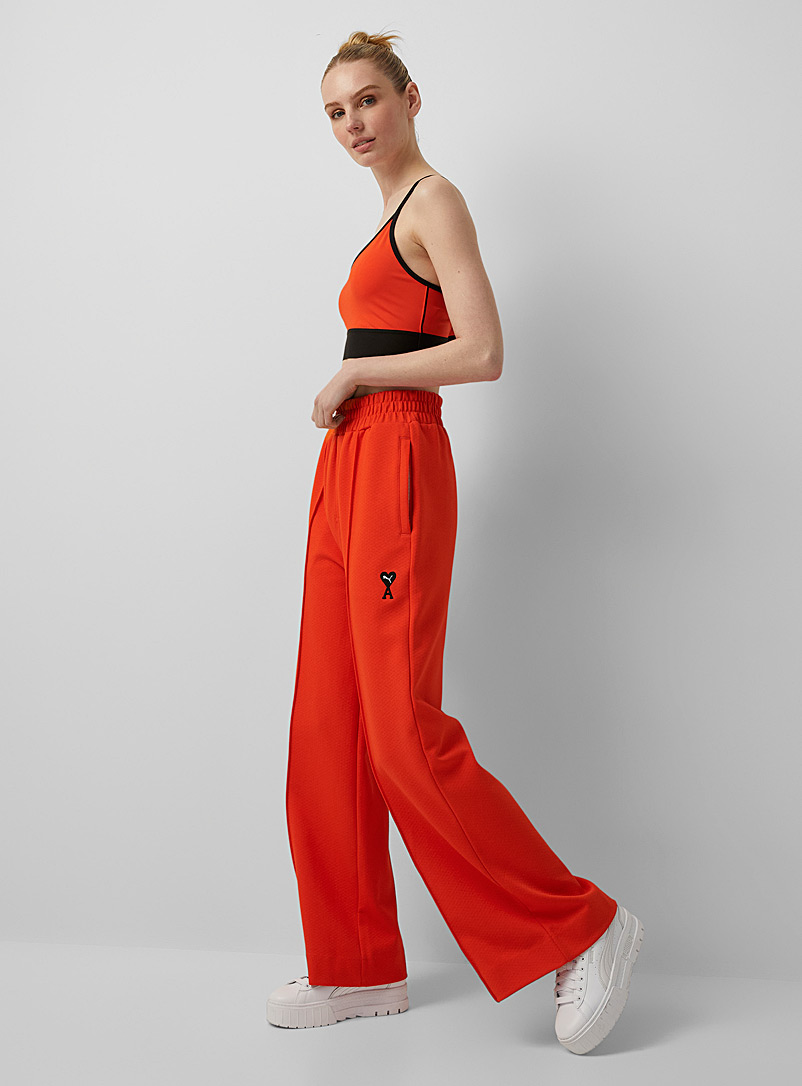 PUMA x AMI: Le pantalon ample couture apparente Orange pour femme