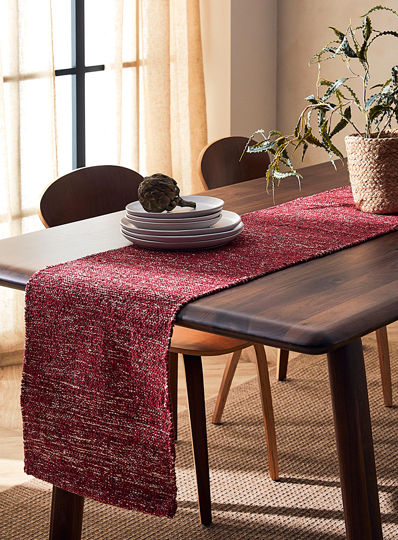 Danica Red Heathered table runner 35 x 183 cm