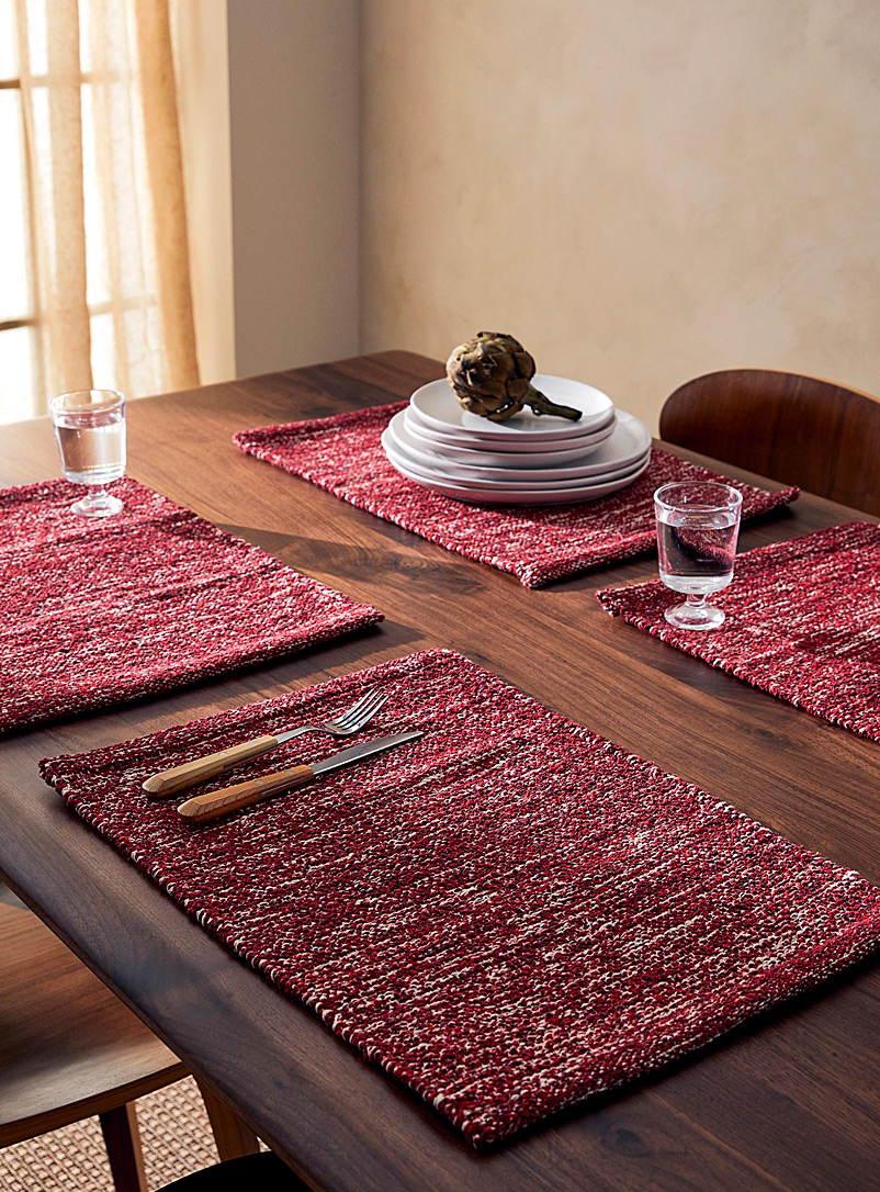 Danica Red Heathered placemats Set of 4