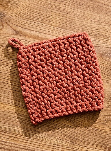 Danica: Le sous-plat crochet monochrome 21 x 21 cm Vert