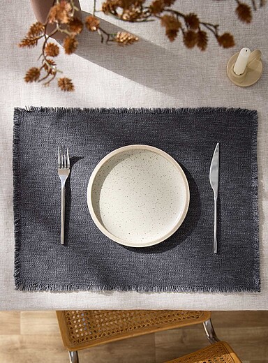 Touch of linen rustic placemat