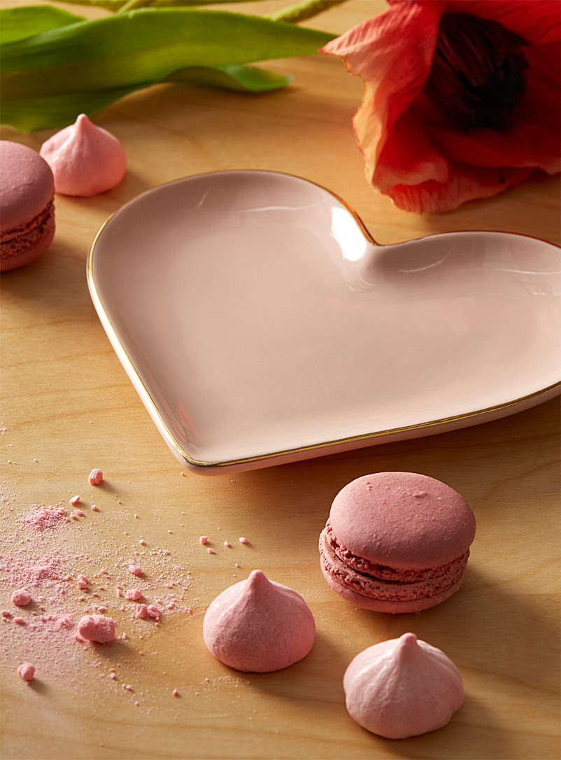 Danica Dusky Pink Pink heart appetizer platter