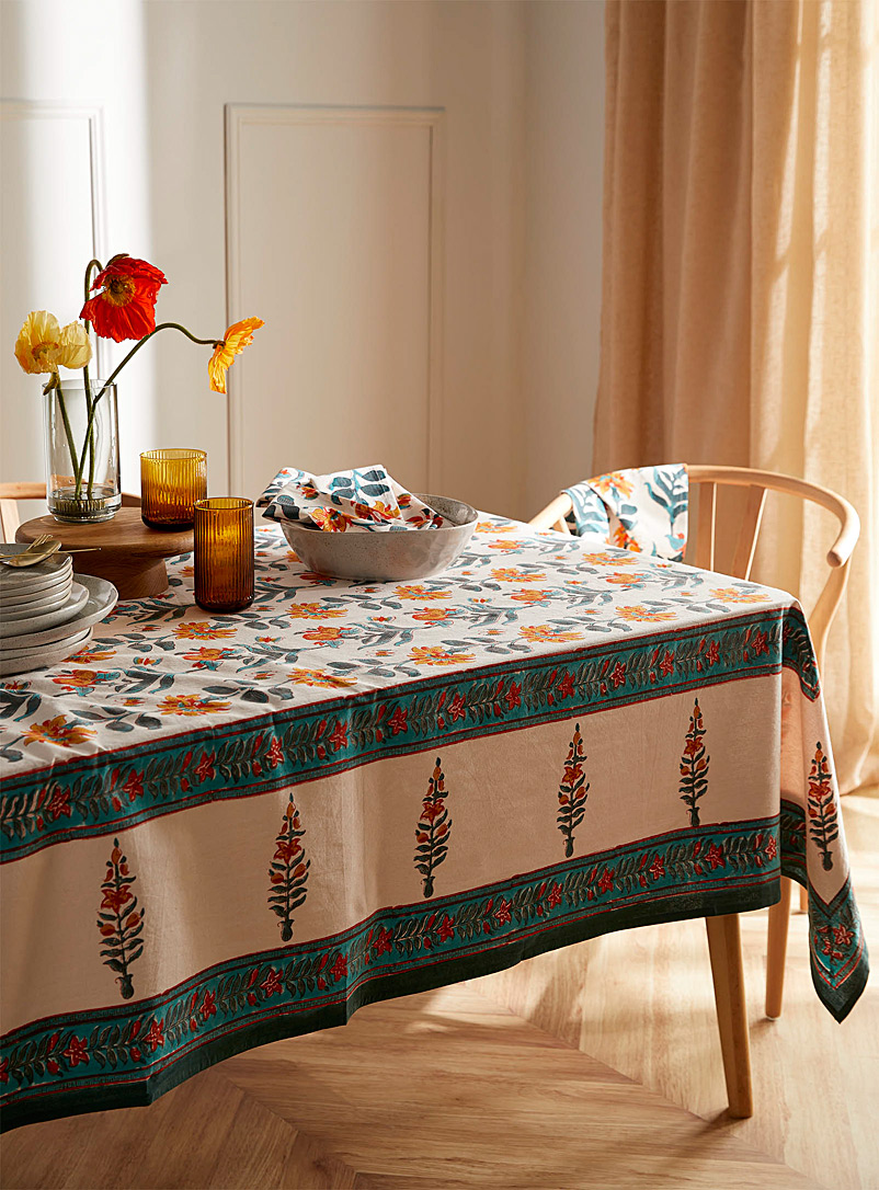Danica Assorted French marigold print tablecloth