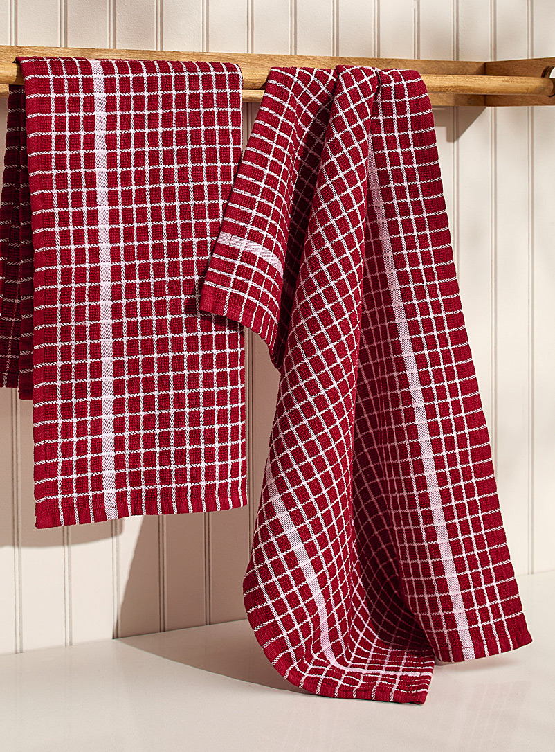 Danica Red Window tiles tea towels Set of 2