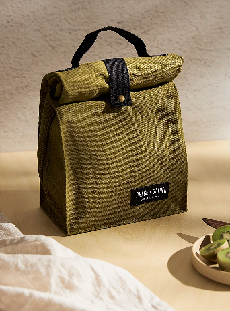 Danica: Le sac à lunch olive Kaki chartreuse