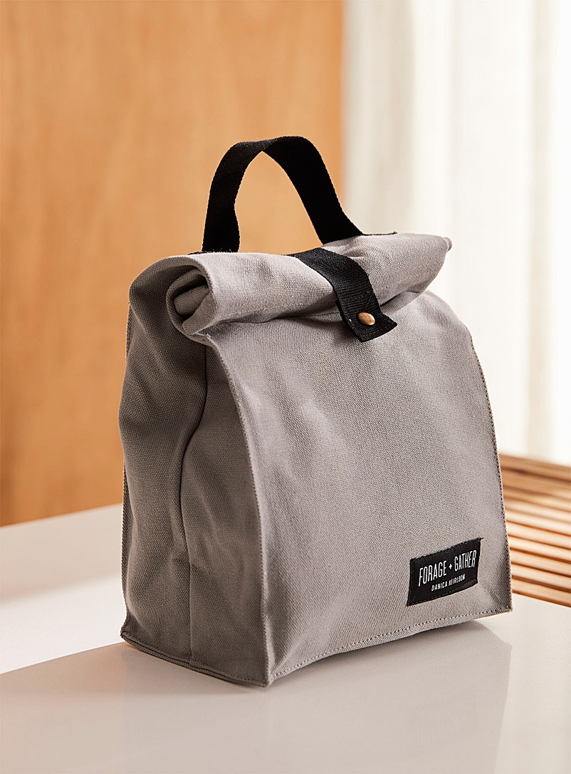 Danica Light Grey Rolled-up lunch bag