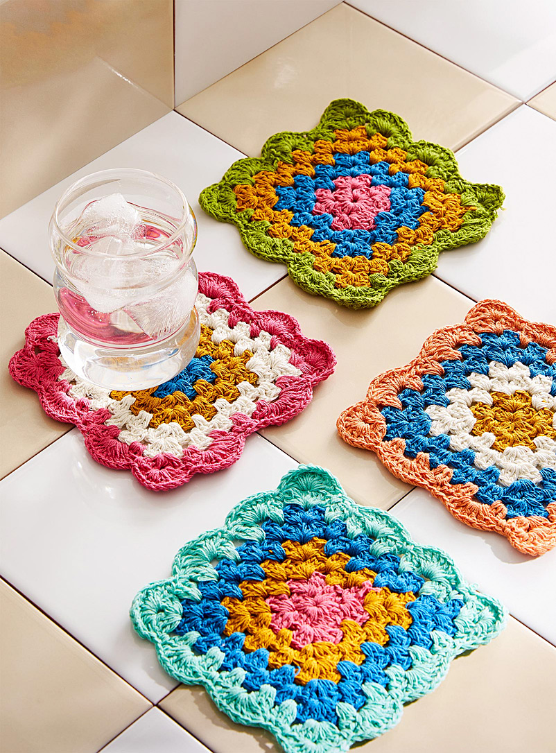 Danica Assorted Crochet coasters Set of 4