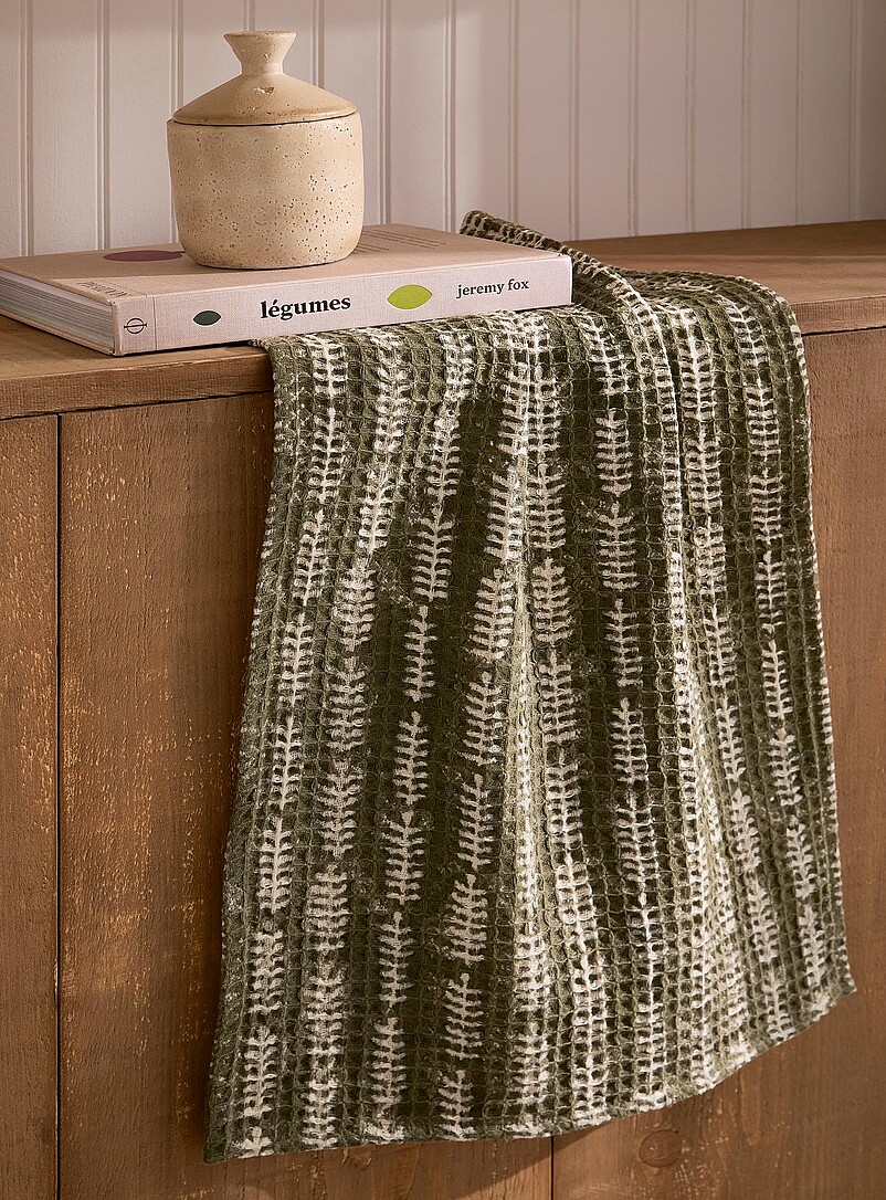 Printed pattern tea towel product image (primary)
