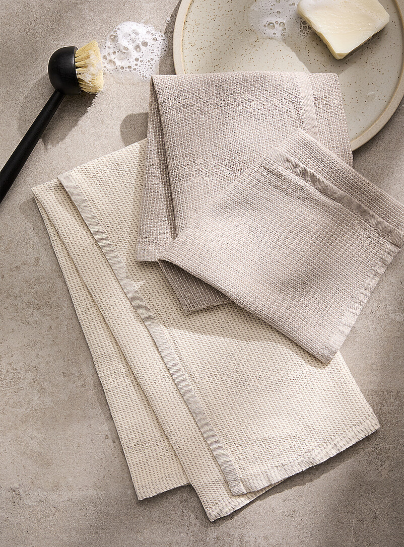 Two-tone weave tea towels Set of 2 product image (primary)