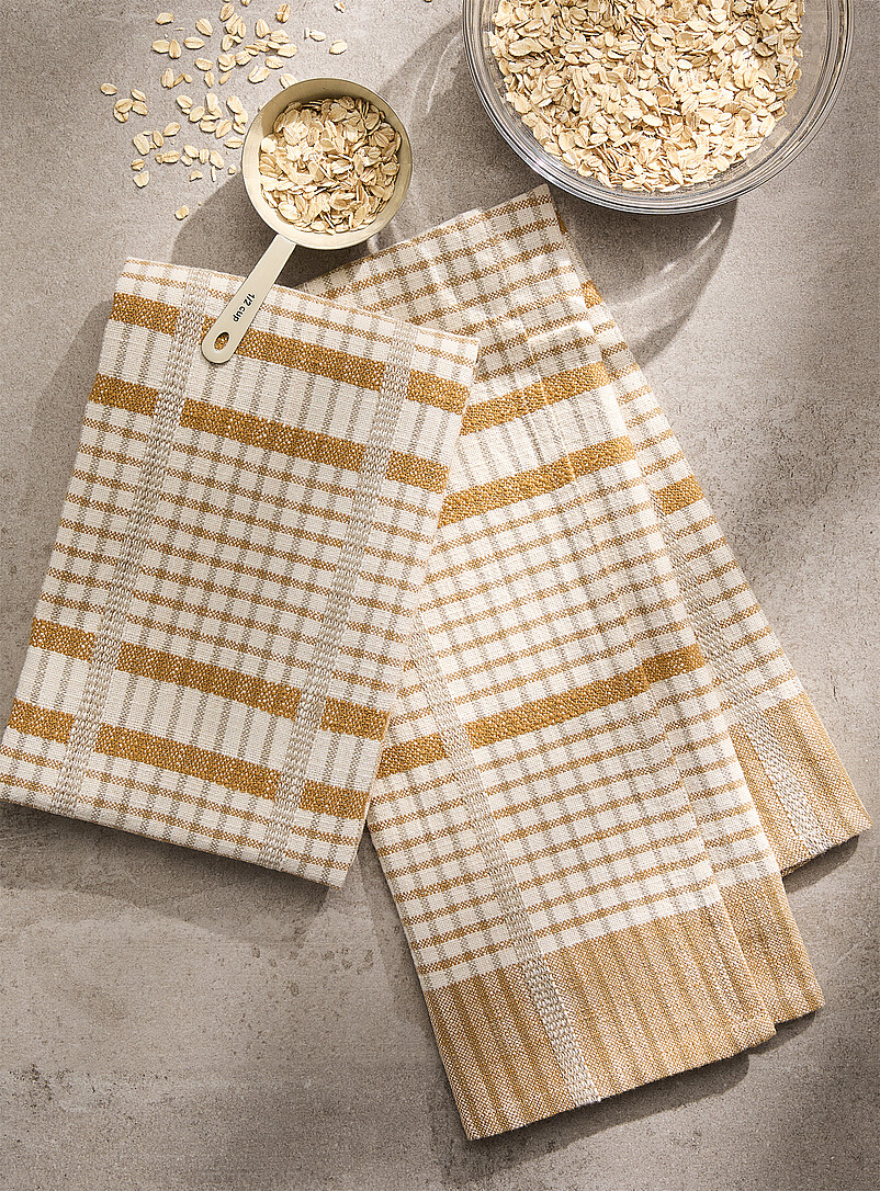 Sophisticated Plaid Tea Towels Set Of 2
