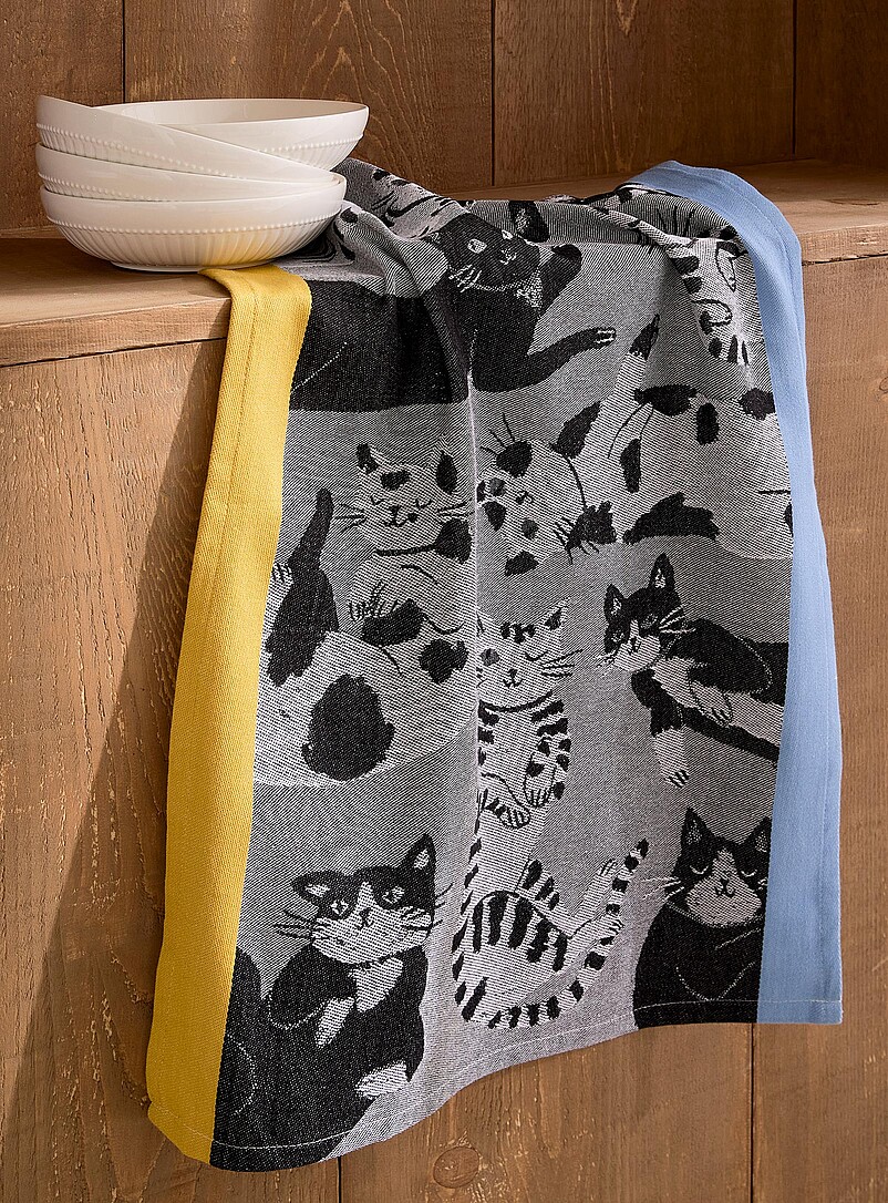 Cats jacquard tea towel product image (primary)
