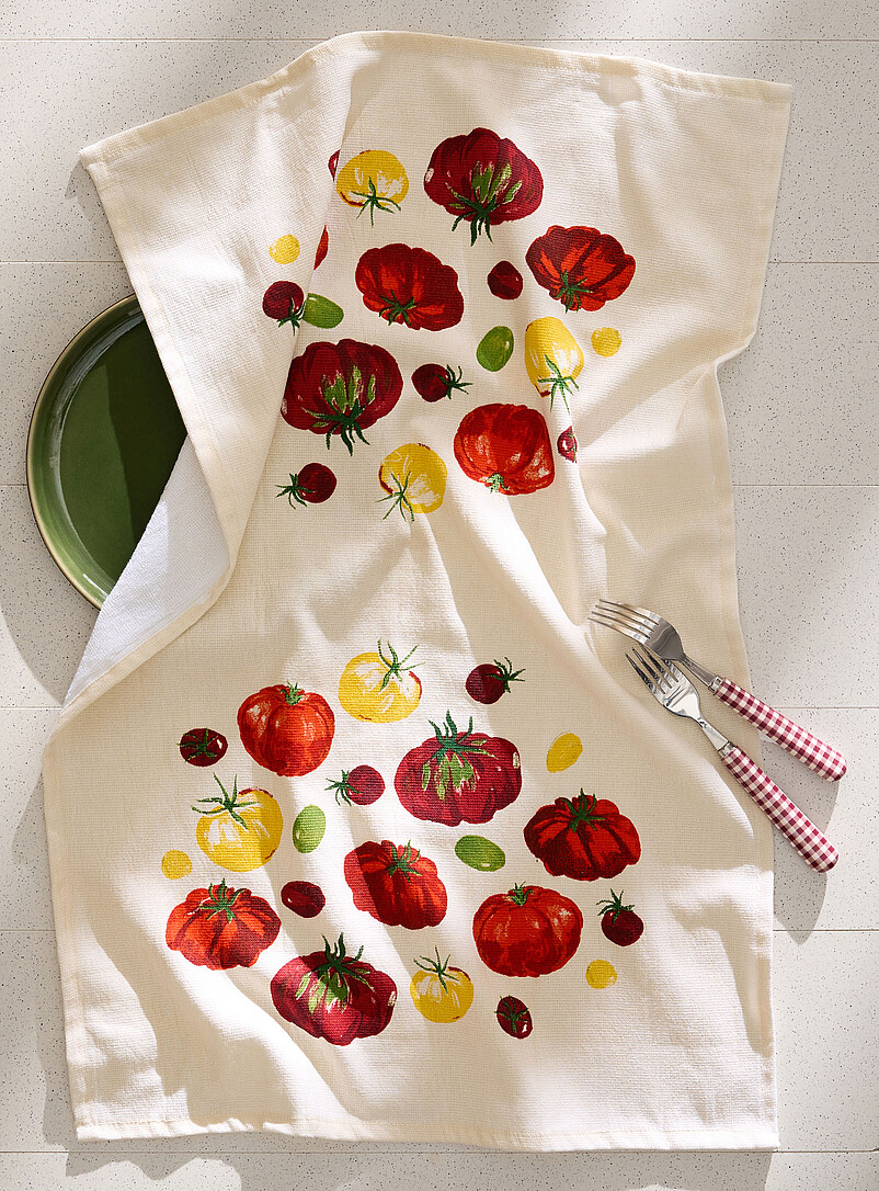 Tomato terry tea towel product image (primary)