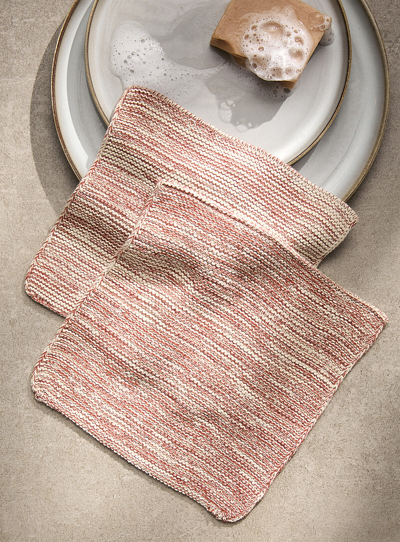 Two-Tone Dishcloths Set Of 2