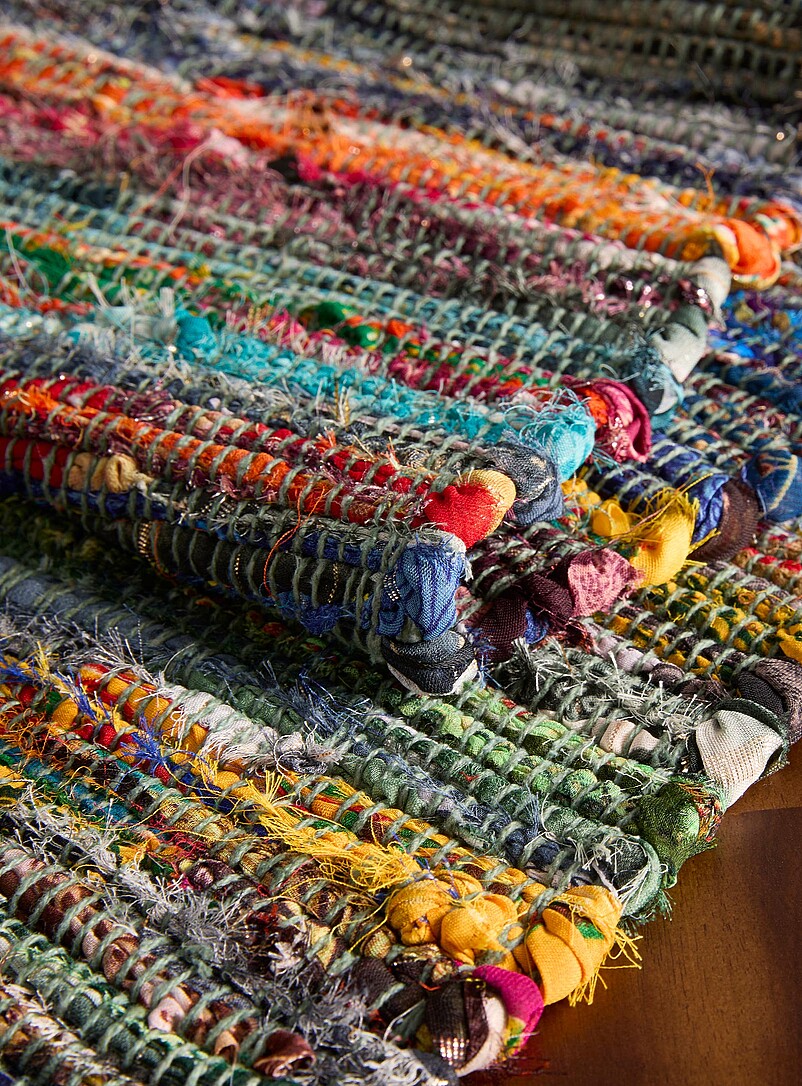Multicolour stripe table runner 33 x 183 cm product image 2