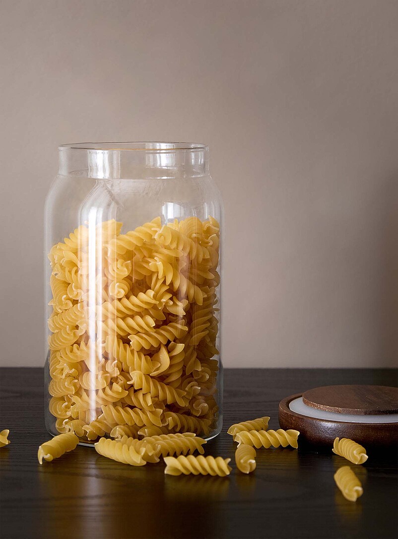 Acacia lid large glass jar product image (primary)