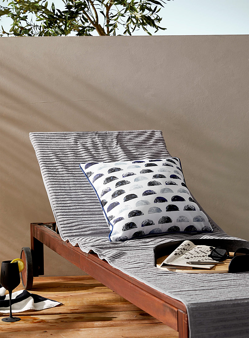 Simons Maison: La serviette pour chaise longue 69 x 208 cm Gris