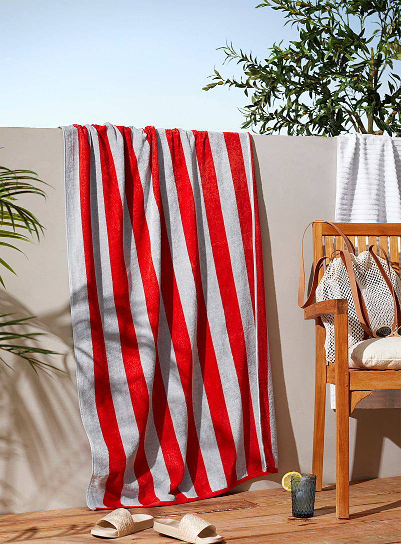 Simons Maison: La serviette de plage rayures pop 80 x 160 cm Assorti