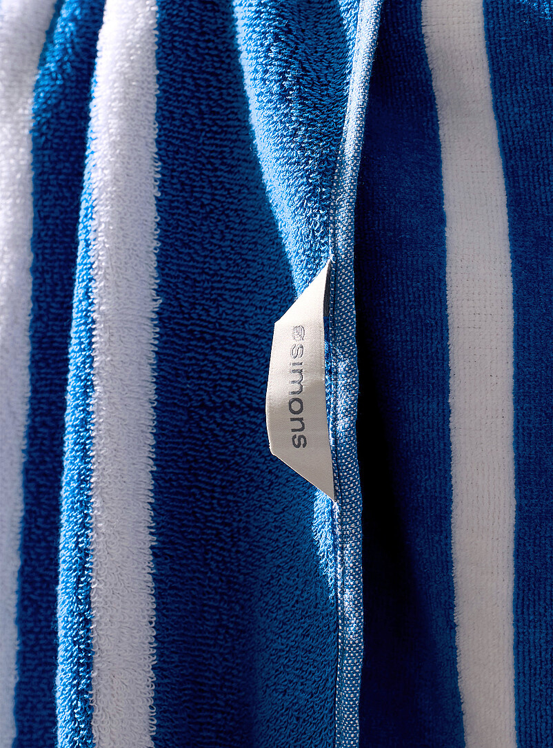 Simons Maison Sunflower Yellow Thin-stripe organic cotton beach towel 86 x 160 cm <b>Live Outside exclusive collection</b>