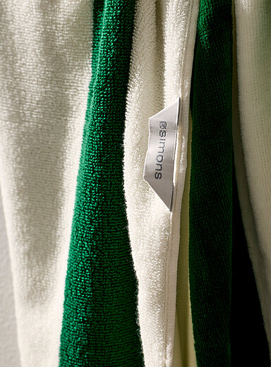 La serviette de plage rayures parasol coton bio 86 x 160 cm <b>Collection exclusive Vivre dehors</b>