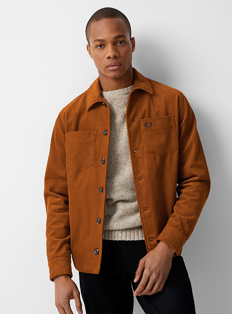 Fred Perry Copper Amber corduroy overshirt for men