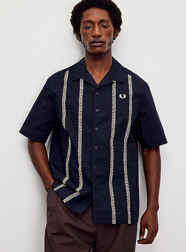 La chemise imprim&eacute;e rayures mosa&iuml;ques
