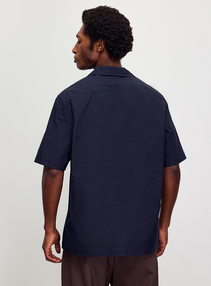 Fred Perry Navy/Midnight Blue Mosaic stripe print shirt for men