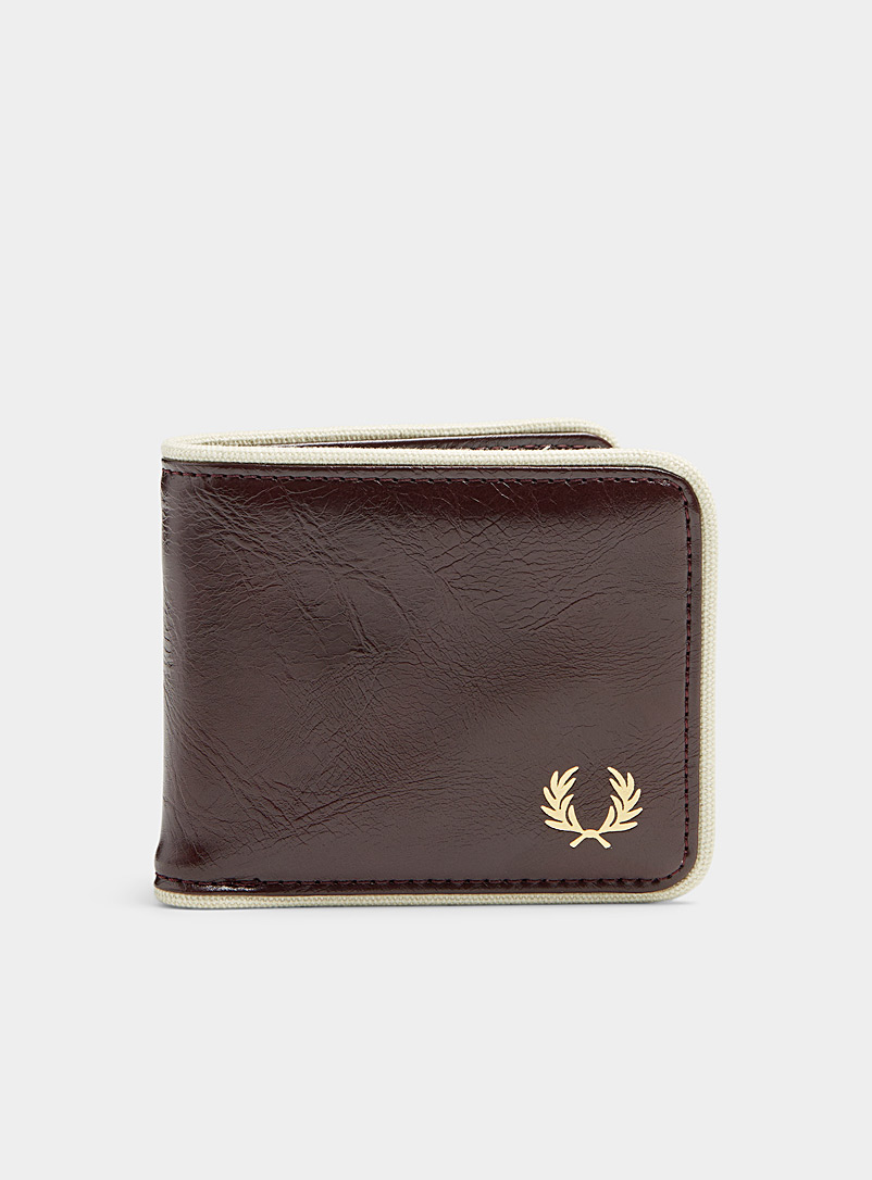 Fred Perry Brown Cream trim wallet for men