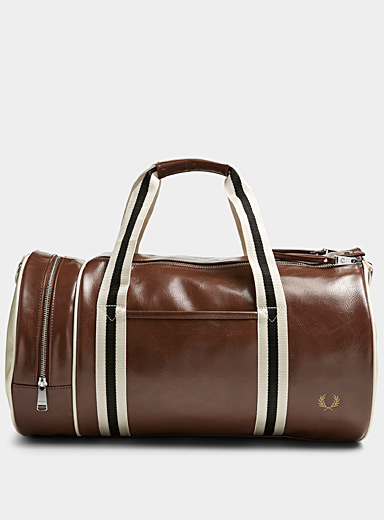 Monogram Leather Duffle - Personalized Duffle Bag - Barrel Bag - Mens &  Women's - Handmade Overnight Bag in Brown, Black or 2-Tone