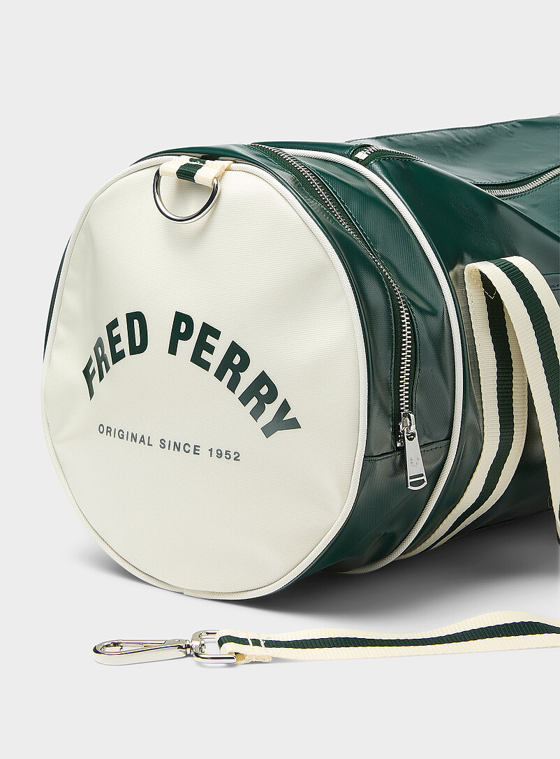 Two-tone faux-leather duffle bag | Fred Perry | Men's Weekender