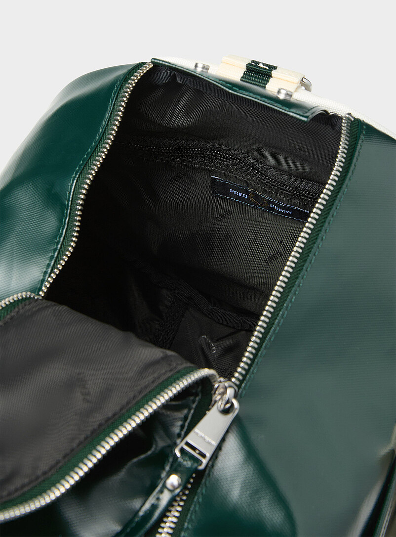 Two-tone faux-leather duffle bag | Fred Perry | Men's Weekender