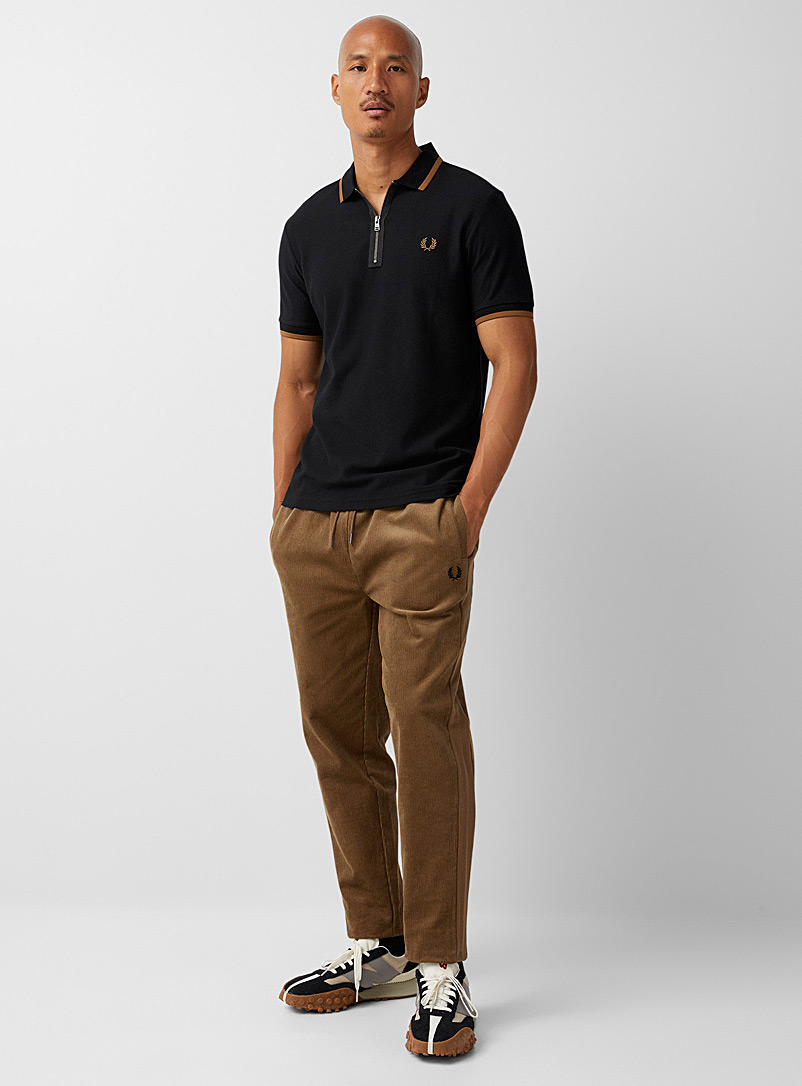 Fred Perry Light Brown Corduroy track pant for men