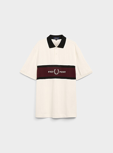 Fred Perry: Le polo bloc signature Ivoire pour homme