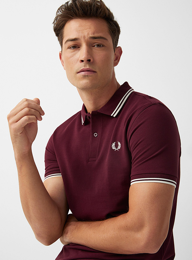 Fred Perry Ruby Red Perry emblem colourful polo for men