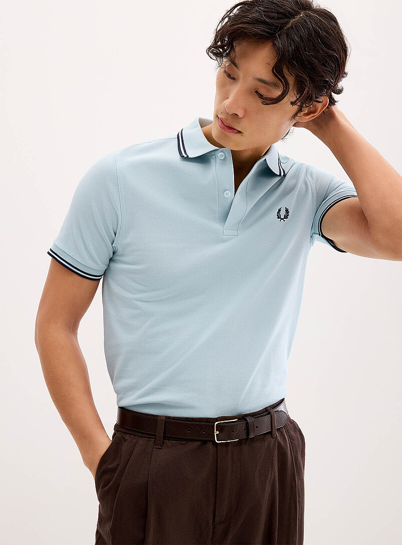 Fred Perry Baby Blue Perry summer-colour piqu&eacute; polo for men