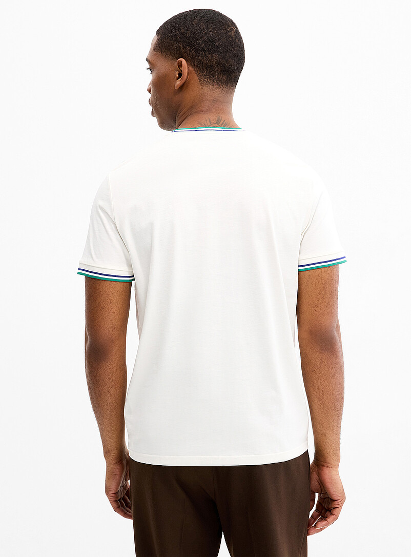 Fred Perry Mint/Pistachio Green Ribbed trim T-shirt for men