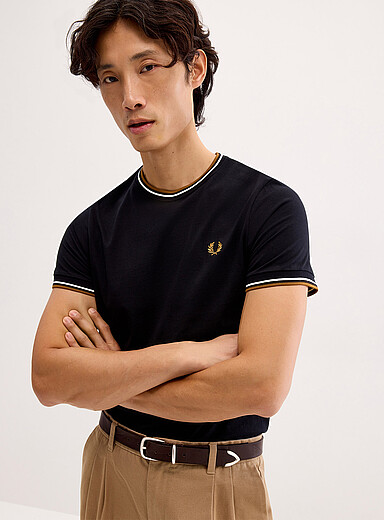 Ribbed trim T-shirt