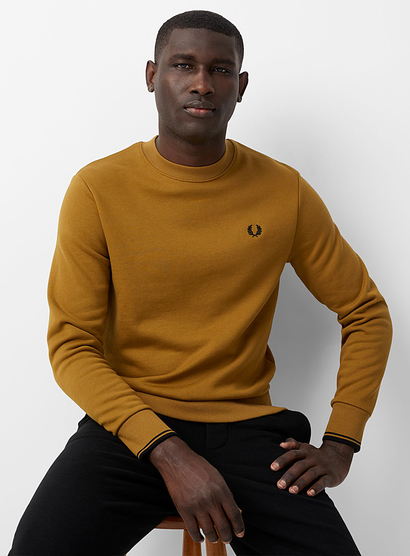 Fred Perry Honey Embroidered emblem sweatshirt for men