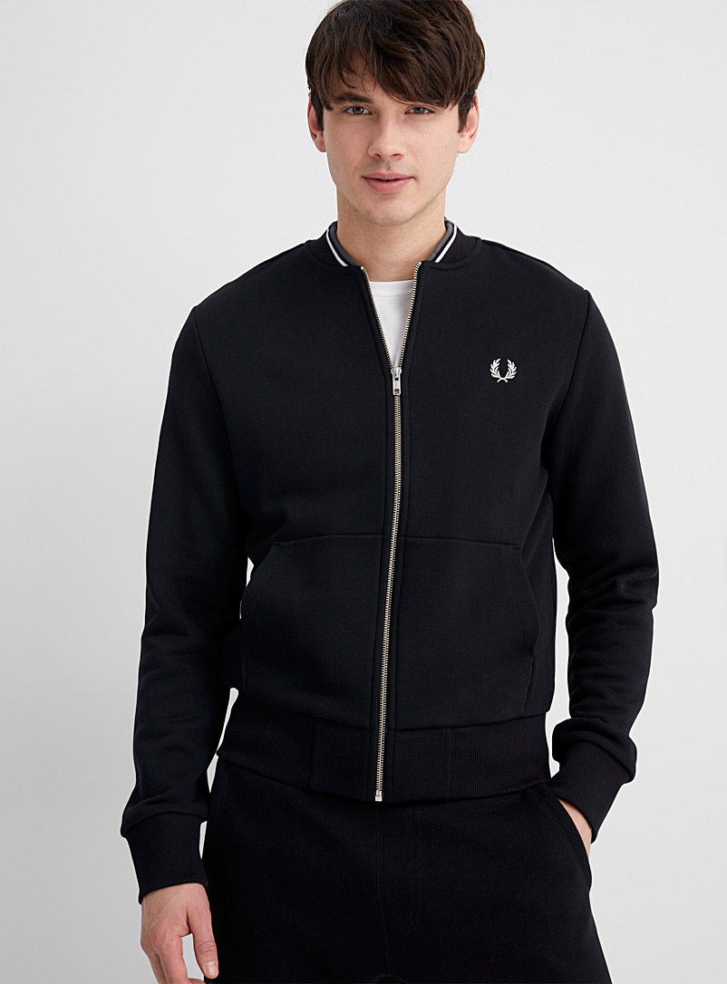Fred Perry Black Retro track jacket for men