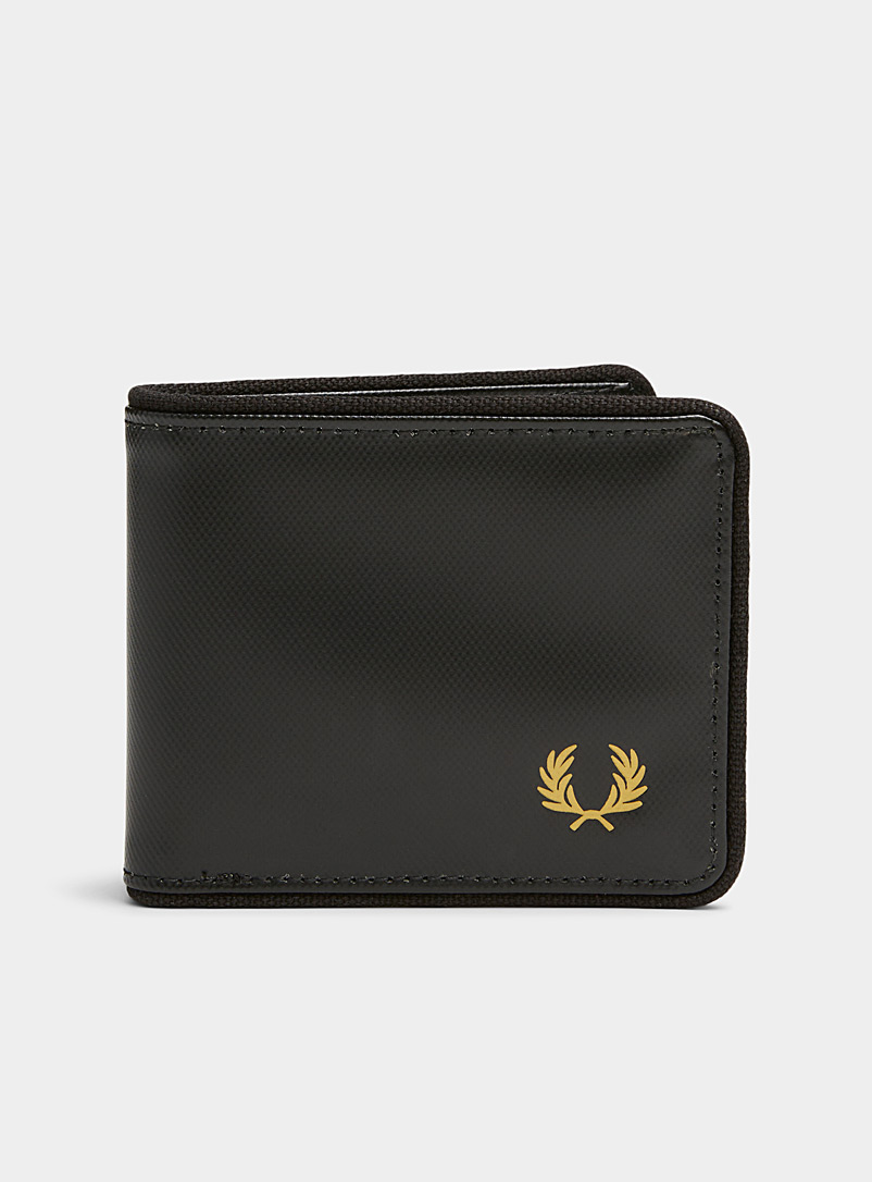 Fred Perry Black Grained faux-leather wallet for men